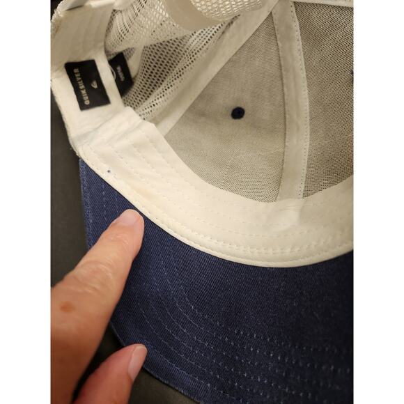 QUICKSILVER Original Red White Blue Mesh Snapback Cap Hat Surfing Surfboard LOGO - Picture 8 of 10